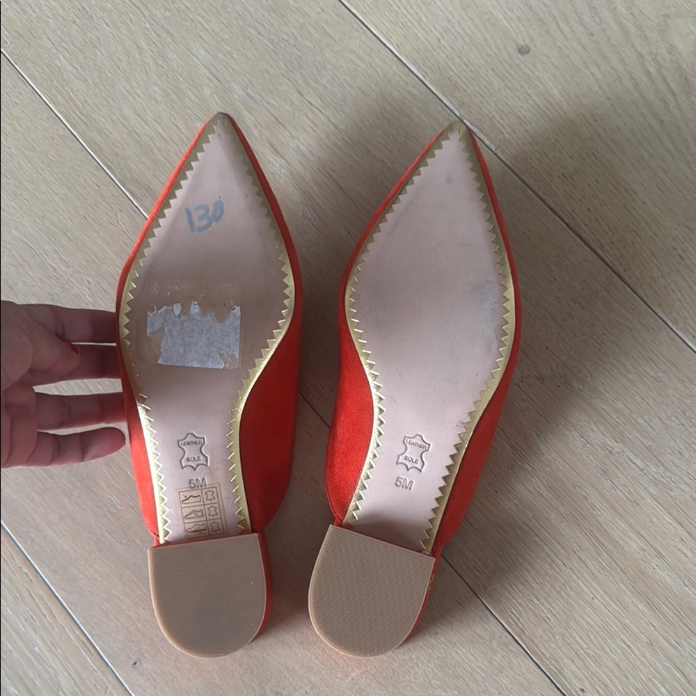 Tory Burch Women's Vibrant Red Mules - Picture 3 of 4